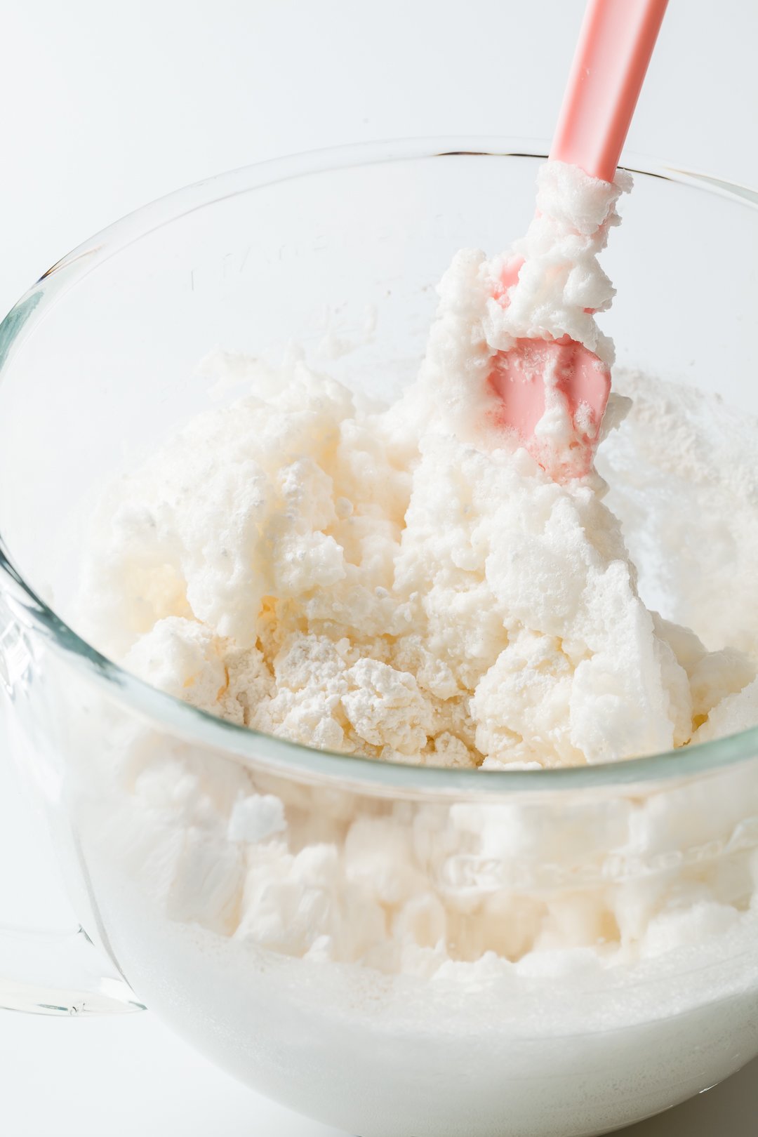 folding ingredients into angel food cupcake batter