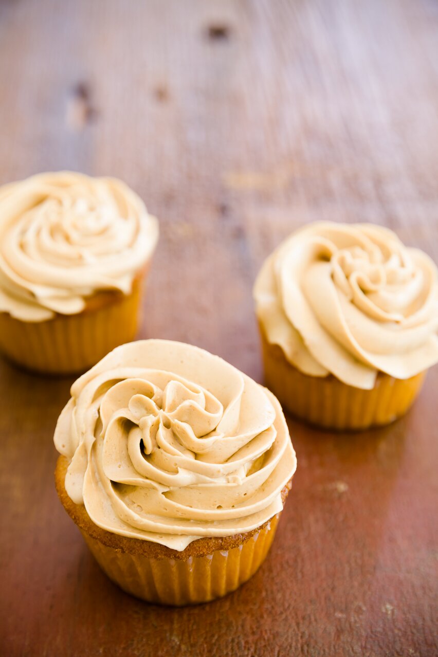 Biscoff cupcakes with cookie butter frosting
