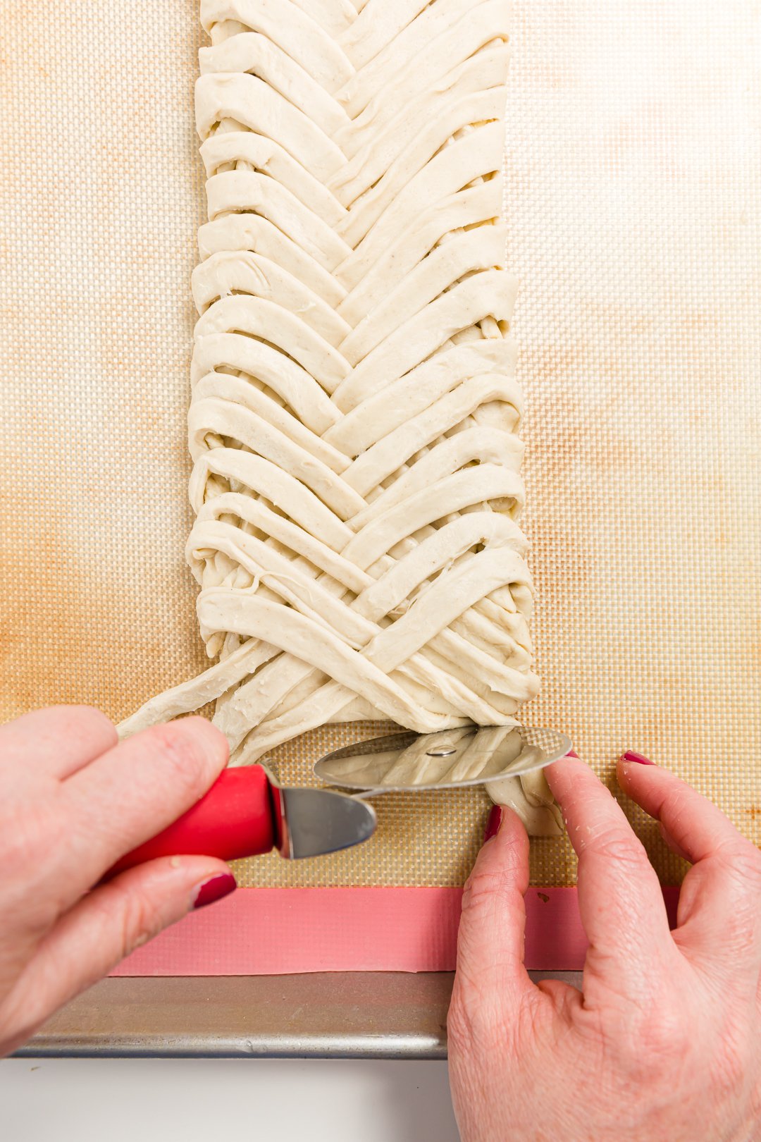 Removing extra dough