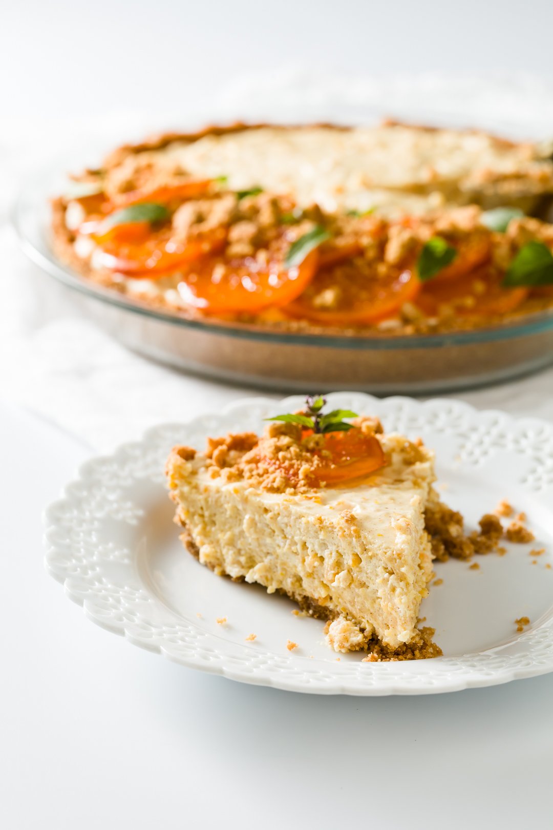 A slice of orange pie