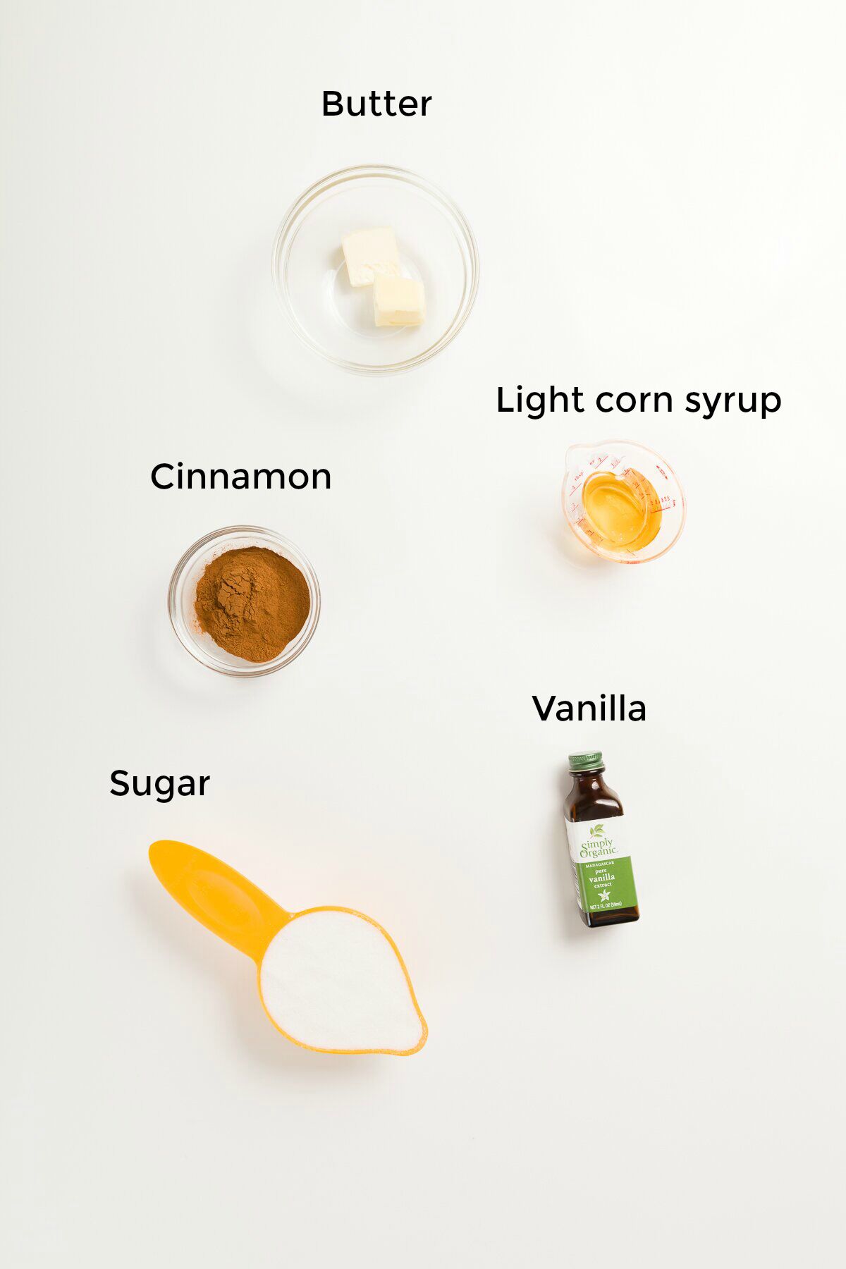 Labeled ingredient shot of a cinnamon chip ingredients