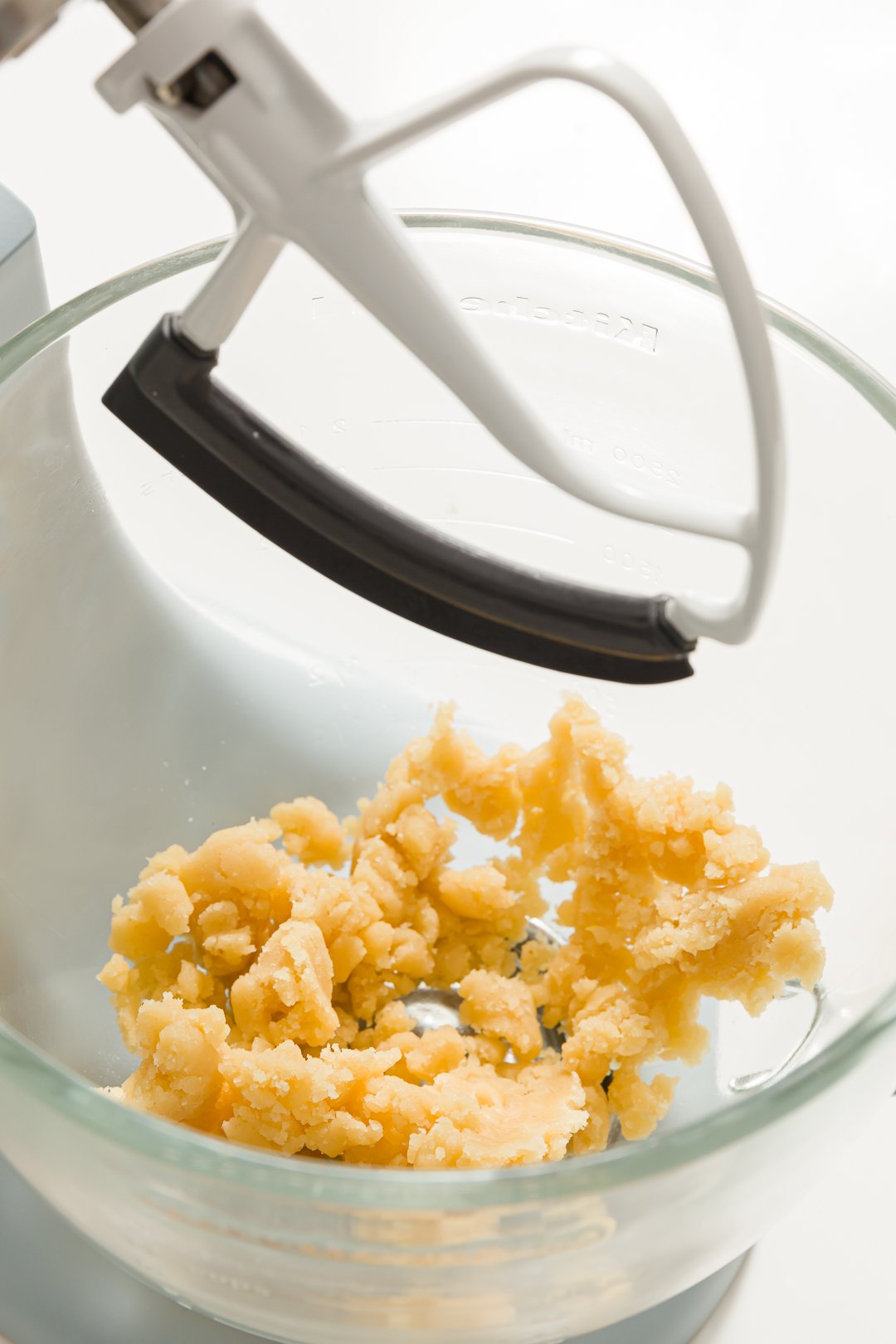 Almond paste in a mixer