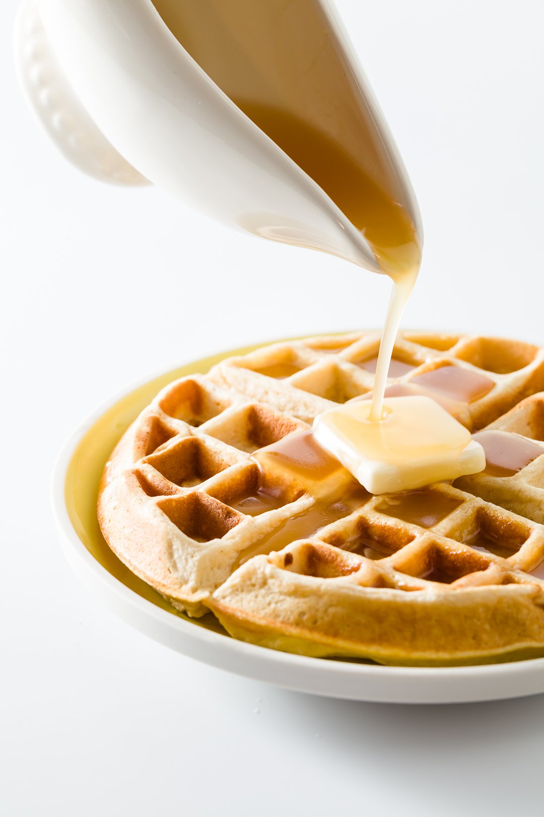 Orange Sauce poured over a waffle