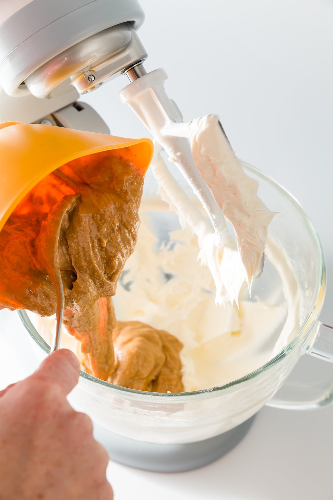 Adding peanut butter to peanut butter frosting