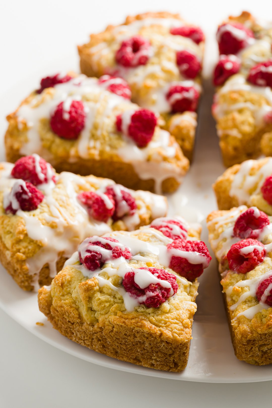 A plate of raspberry scones