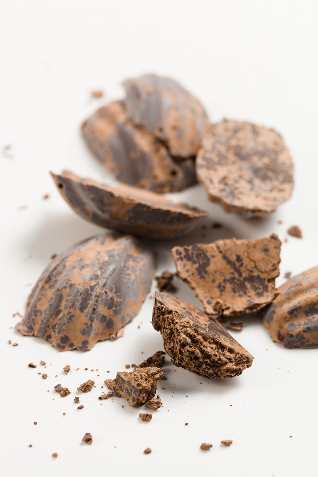 pieces of chocolate that are out of temper